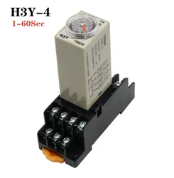 タイマーdddpdt,H3Y-4電源,1セット,H3Y-4ピン,220,1sec-60sec,110v,24v,12v