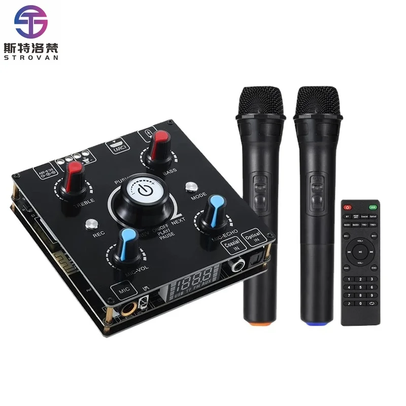 

2.0 Channel High-Power 100W Wireless Karaoke Amplifier BT Lossless Decoding HDML ARC Optical Fiber Coaxial Electronics