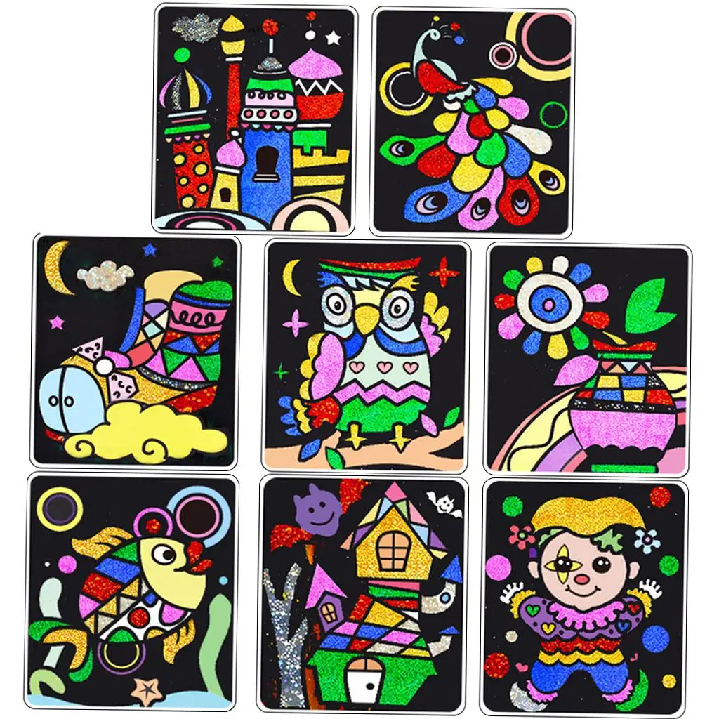 Children Shining DIY Transfer Wticker Colorful sticker Transfer Painting