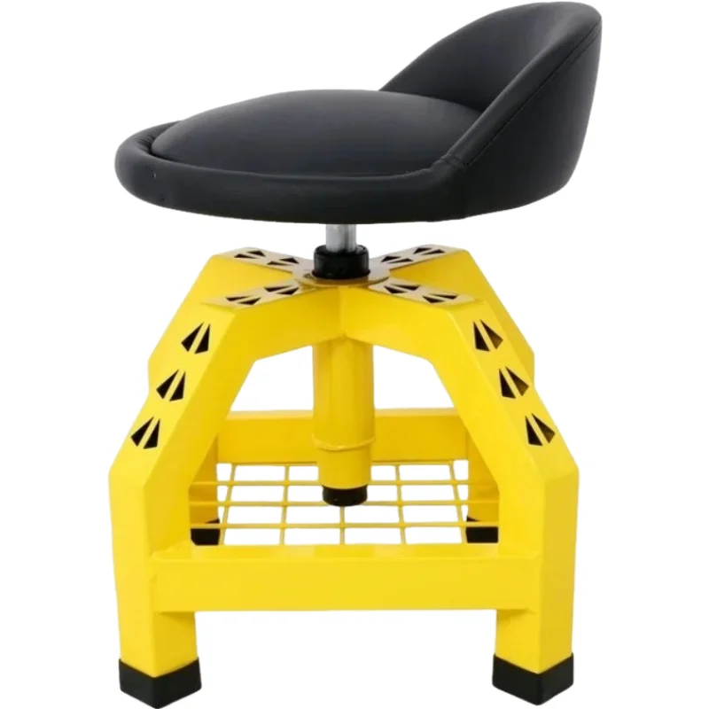 Ofeeny Rolling Auto Repair Work Stool Height Adjustable Mechanic Chair With Storage Tool Tray And Swivel Wheels