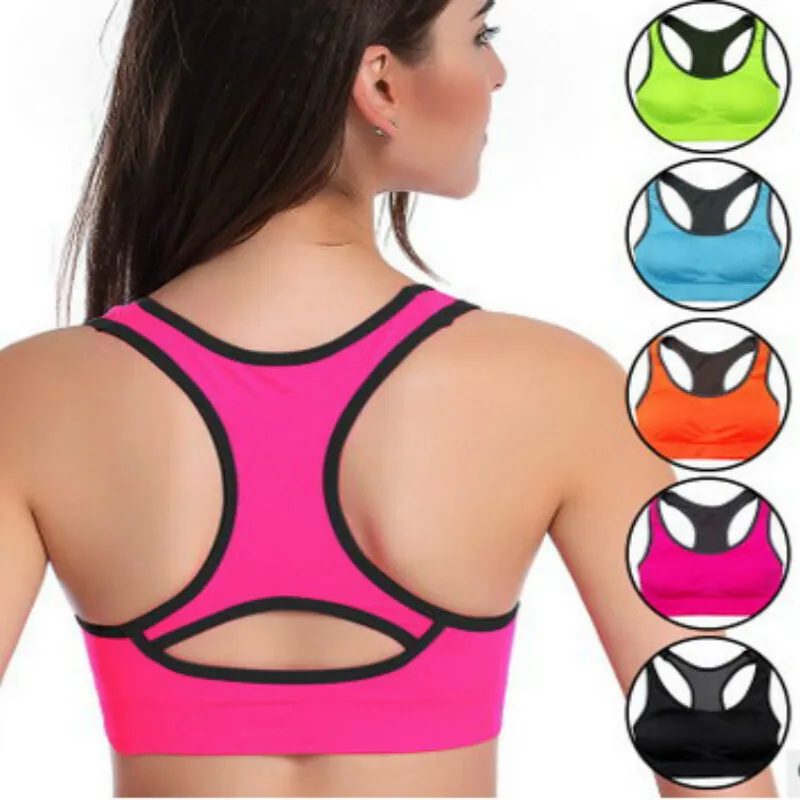 

Women Sport Bras Sexy Seamless Yoga Shirts Sport Bra Top Comfortable Bra Push Up for Sports Sleep Fitness Clothing 5 Color