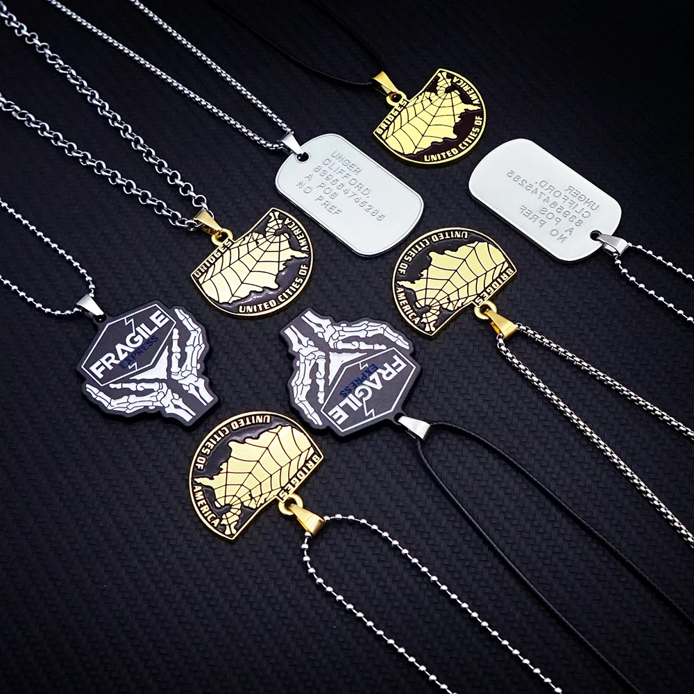 Death Stranding Necklace & Pendant for Women Men Map Fragile Metal Necklaces Game Jewelry Pendant Chains Choker Collares Charm