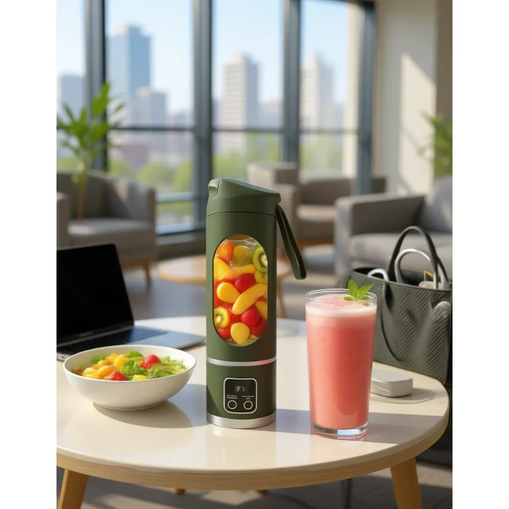 

Компактный перезаряжаемый USB-блендер для смузи объемом 500 мл, идеально подходит для приготовления напитков в дороге.