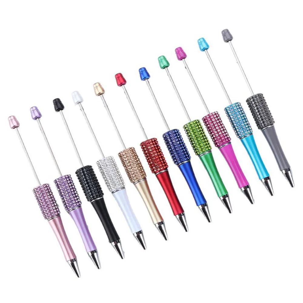 

Simple DIY Diamond Studded Bead Pen Personalized Diamond Paste Cute Granule Pen Business Beaded pen Office Gift Ballpoint Pen