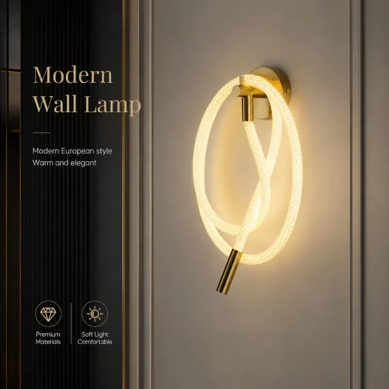 for OEM ODM Modern LED Wall Lamp Iron Silicone Sconce for Hotel Apartment Villa Living Room Bedroom Lighting Project
