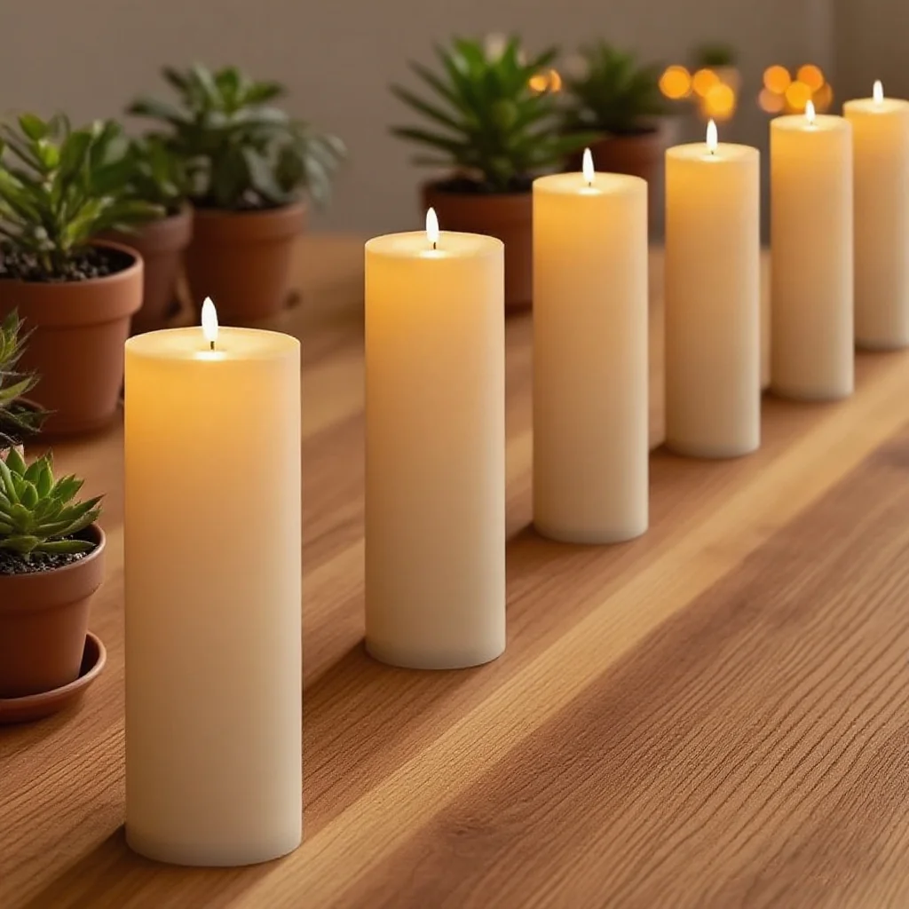 Remote Control LED Flameless C - Home Decor White 评论和价格
