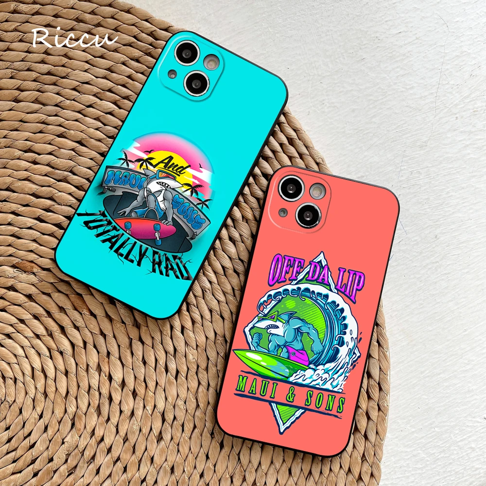 FOR IPhone 15 Phone Case 14 11 12 Pro 8 7 Plus X Pro 14 15 plus XR XS 14 13 pro MAUI AND SONS Surf Sakataboard Soft Phone Covers