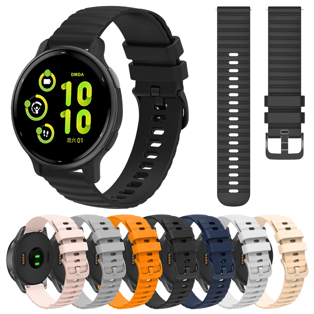 Ersatzarmband 22 mm 20 mm für Garmin Vivoactive 5/3/4 Band Garmin Venu 3 2 Sq/Forerunner 265 255 645 165 S50 Silikonarmband