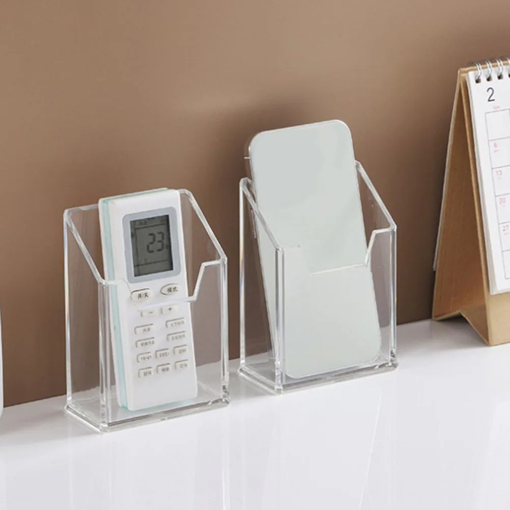 2 قطعة حامل أقلام أكريليك شفاف منظم تخزين سطح المكتب حاويات فرشاة للمكياج ملحقات مكتب المكتب #6