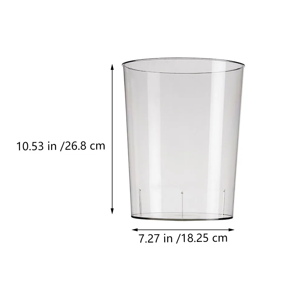 Transparent Waste Paper Basket – Sturdy PET Multi-Functional Garbage Bin for Home & Office