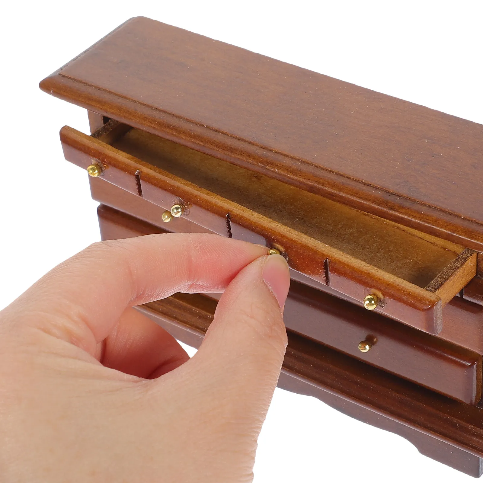 

Wooden Mini TV Cabinet for Dollhouse Decor Realistic Sturdy Handcrafted Furniture Accessory Ideal for DIY Mini House Landscaping
