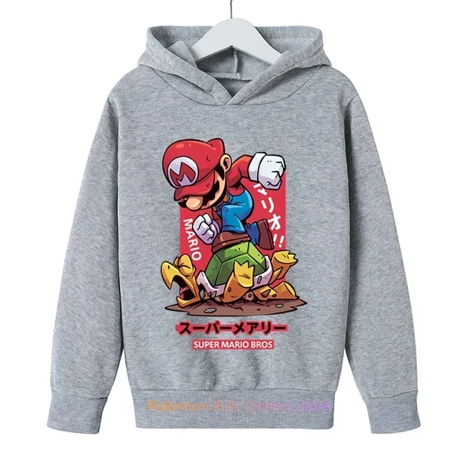 Sudaderas con capucha de Super Mario bros para niños, Sudadera estampada, ropa de manga larga para adolescentes, niños y niñas, jersey para niños de 3 a 14 años, nuevo juego