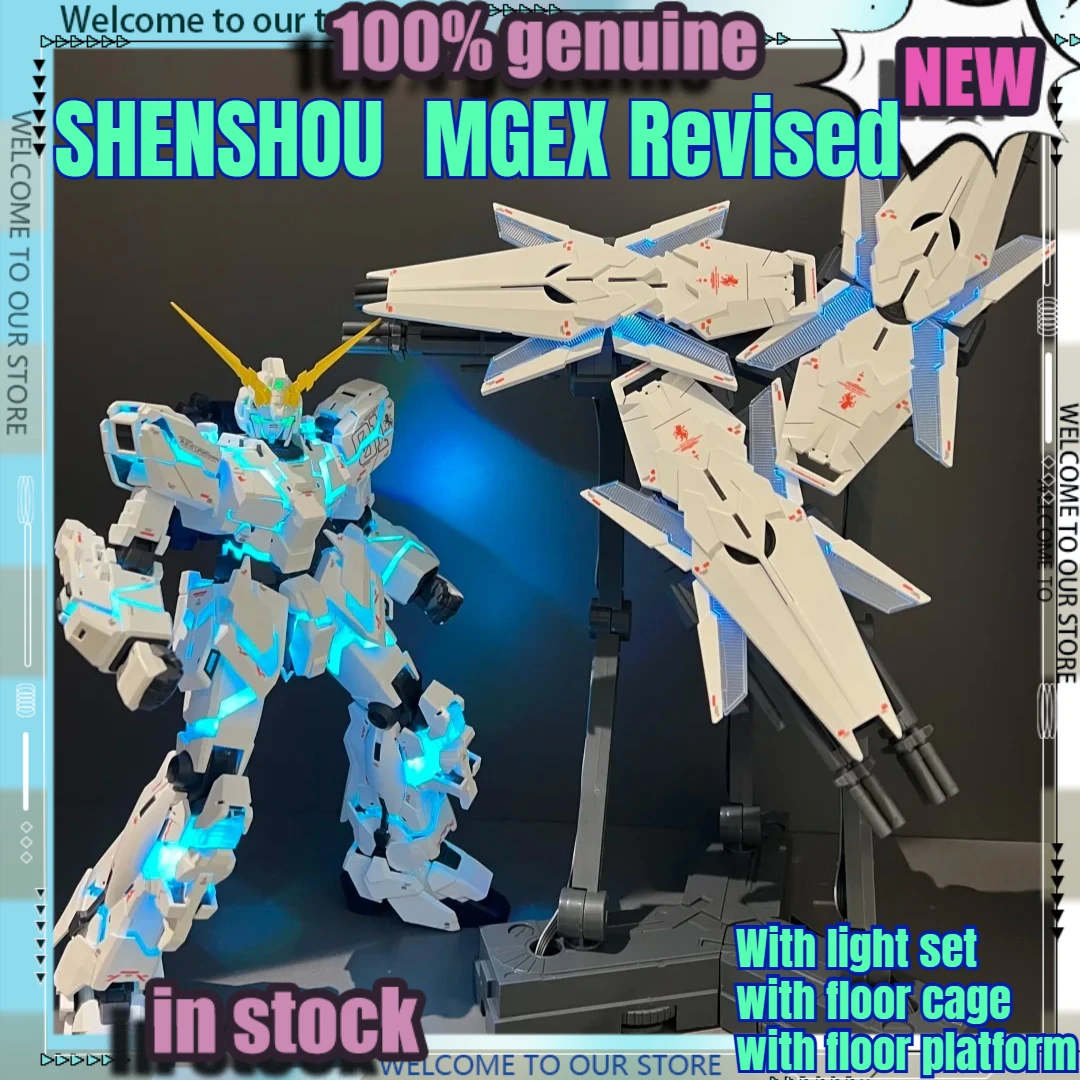 Nieuwe Shenshou MGEX 2201 Eenhoorn Assemblage Model Kit MG 1/100 RX-0 2201B Herzien met Licht Figuur Kind Model Speelgoed Geschenken - afbeelding 2
