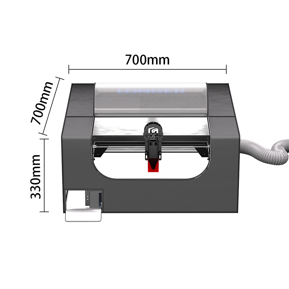 LONGER Protective Cover Laser Engraver Enclosure Vent Eye Protection Fireproof Dustproof Noise Reduction Laser Cutting Enclosure