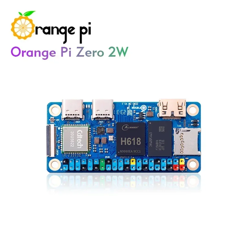 Orange Pi Zero 2W 1GB 1.5GB 2GB 4GB RAM DDR4 Mini PC Allwinner H618 Orange Pi Zero 2W WiFi Bluetooth SBC Single Board Computer