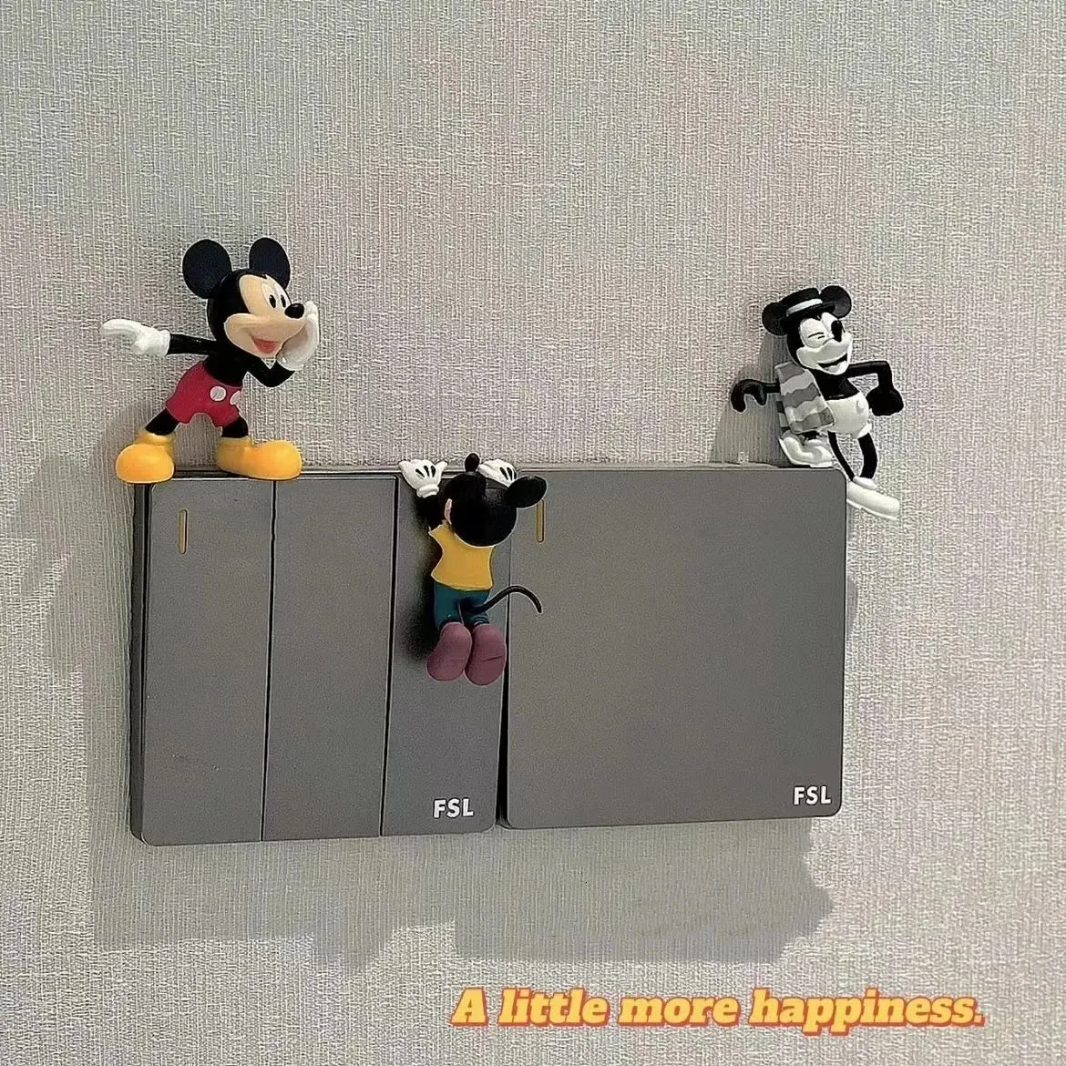 Disney Mickey Mouse Anime Figures Doll Toys Ornaments Home Creative Cartoon kids Living Room Model Wall Decoration Gifts 6cm