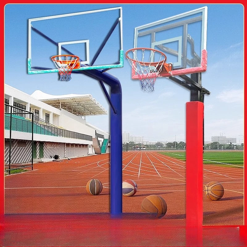 Basketball Hoop Outdoor Household Standard Backboard Adult Basketball Hoop Competition Professional Fixed Shelf