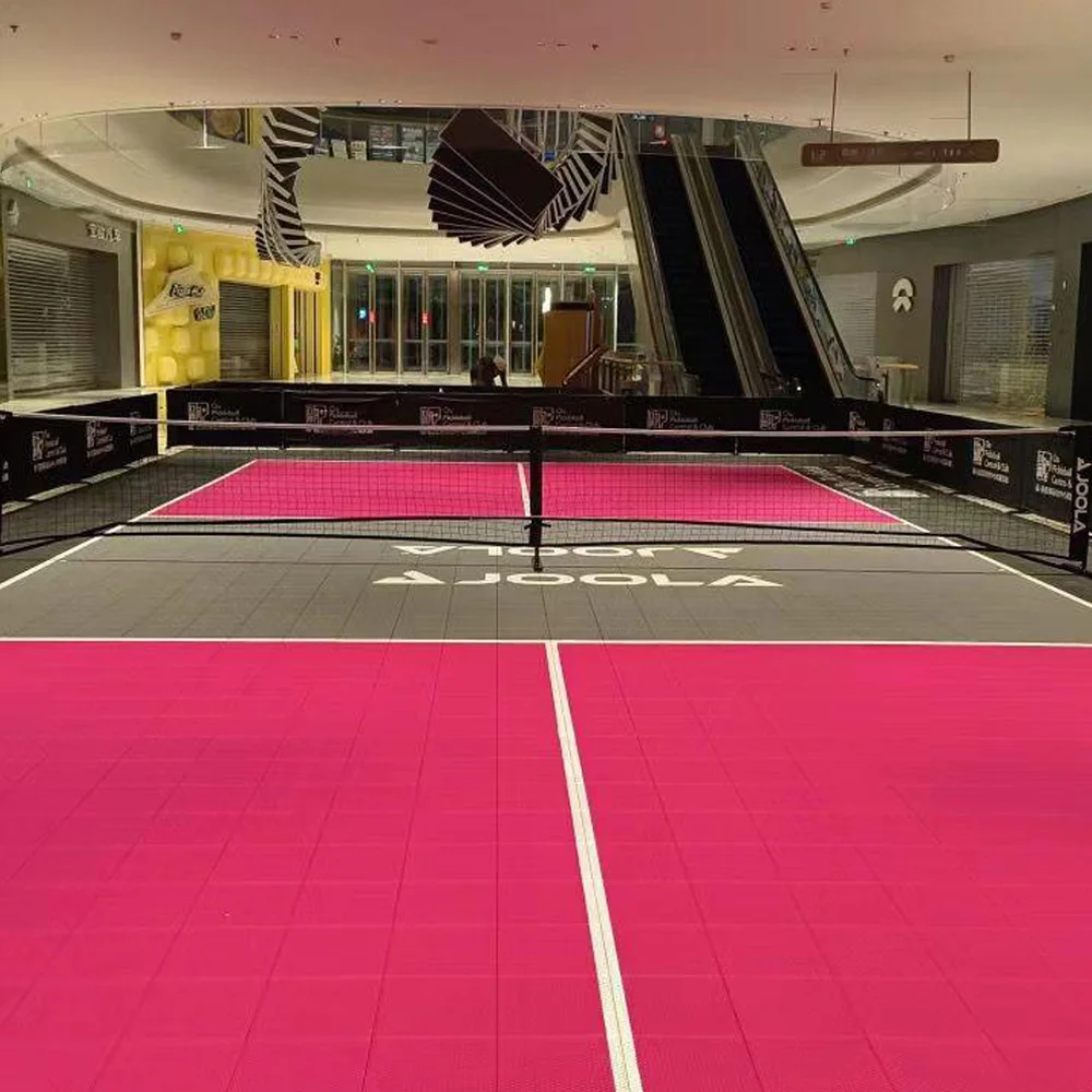 Beable Custom Size Color Design Pickleball Court Interlock Flooring Plus Edging And Expansion Clean Easily Minimal Maintenance