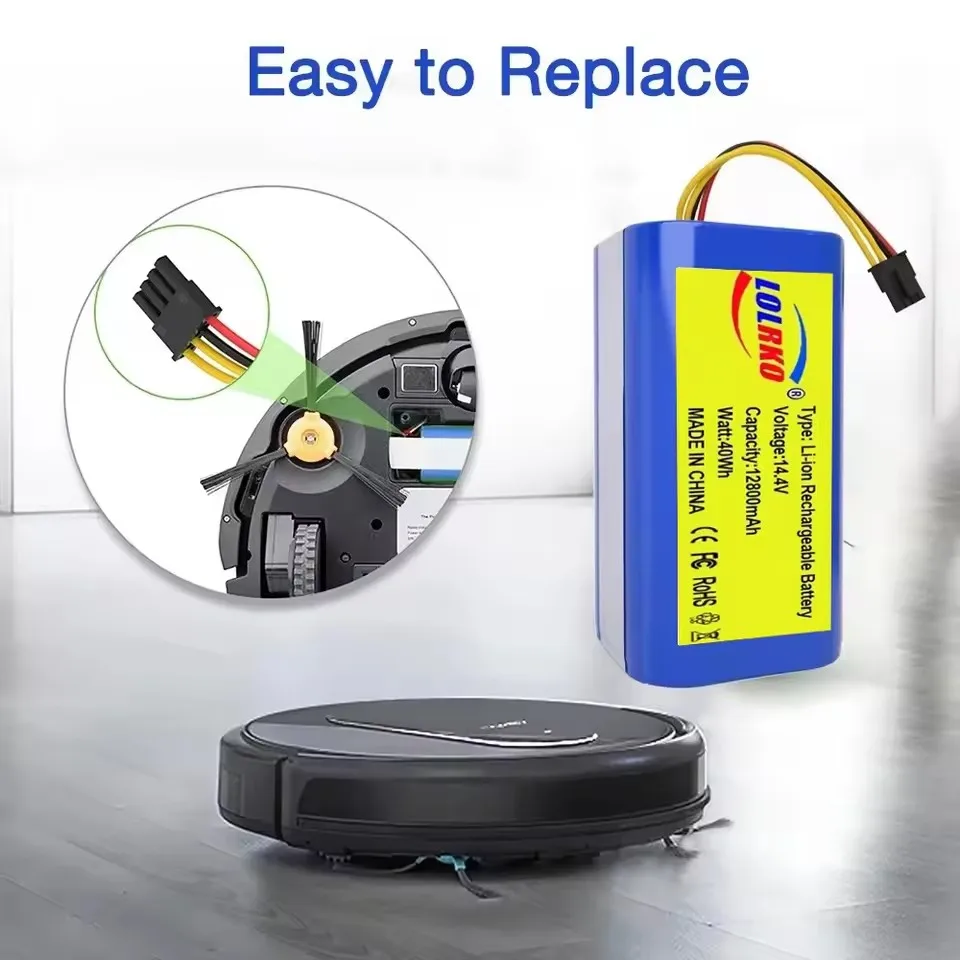 بطارية ليثيوم لون 4S1P 14.4 فولت 3000 مللي أمبير في الساعة للمكنسة الكهربائية Cecotec Conga 1290 1390 1490 1590 Genio deluxe 370 Gutrend echo 520 #4