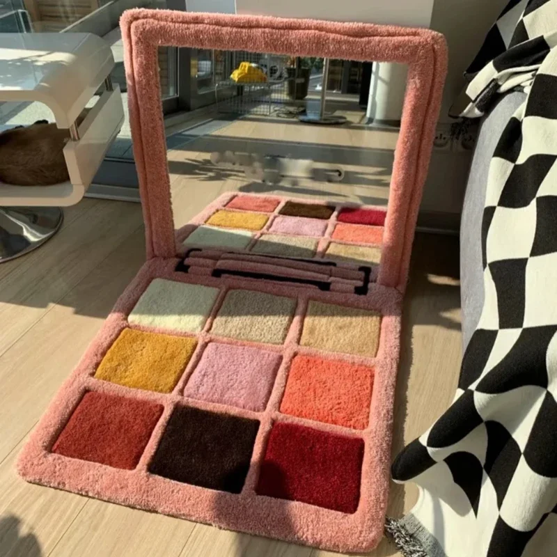 Eyeshadow Box Colored Carpet Mirror Creative Home Decoration Bedroom Bedside Ornament Gift