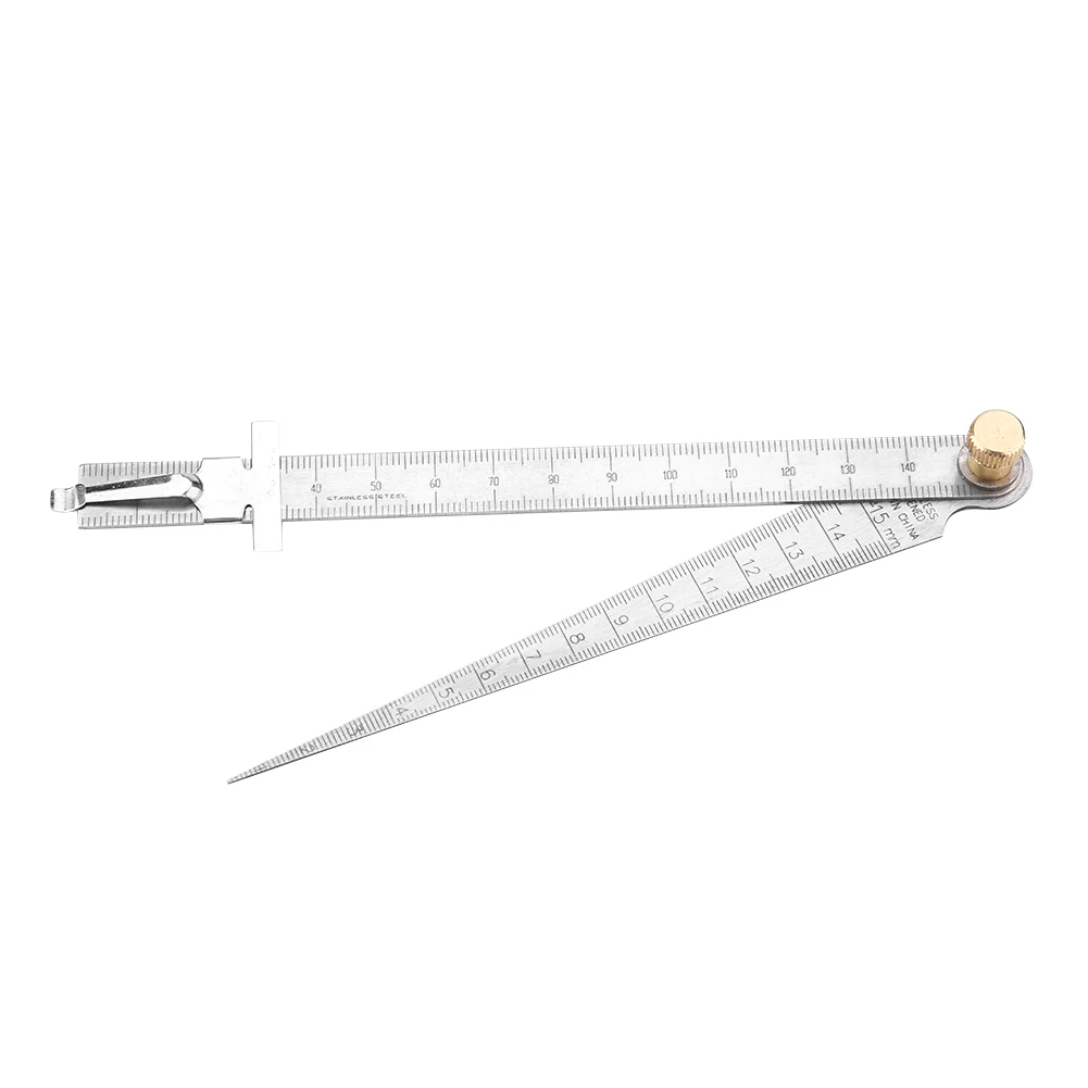 Stainless Steel Welding Taper Feeler Gauge Ruler Hole Inspection Tool 1-15mm