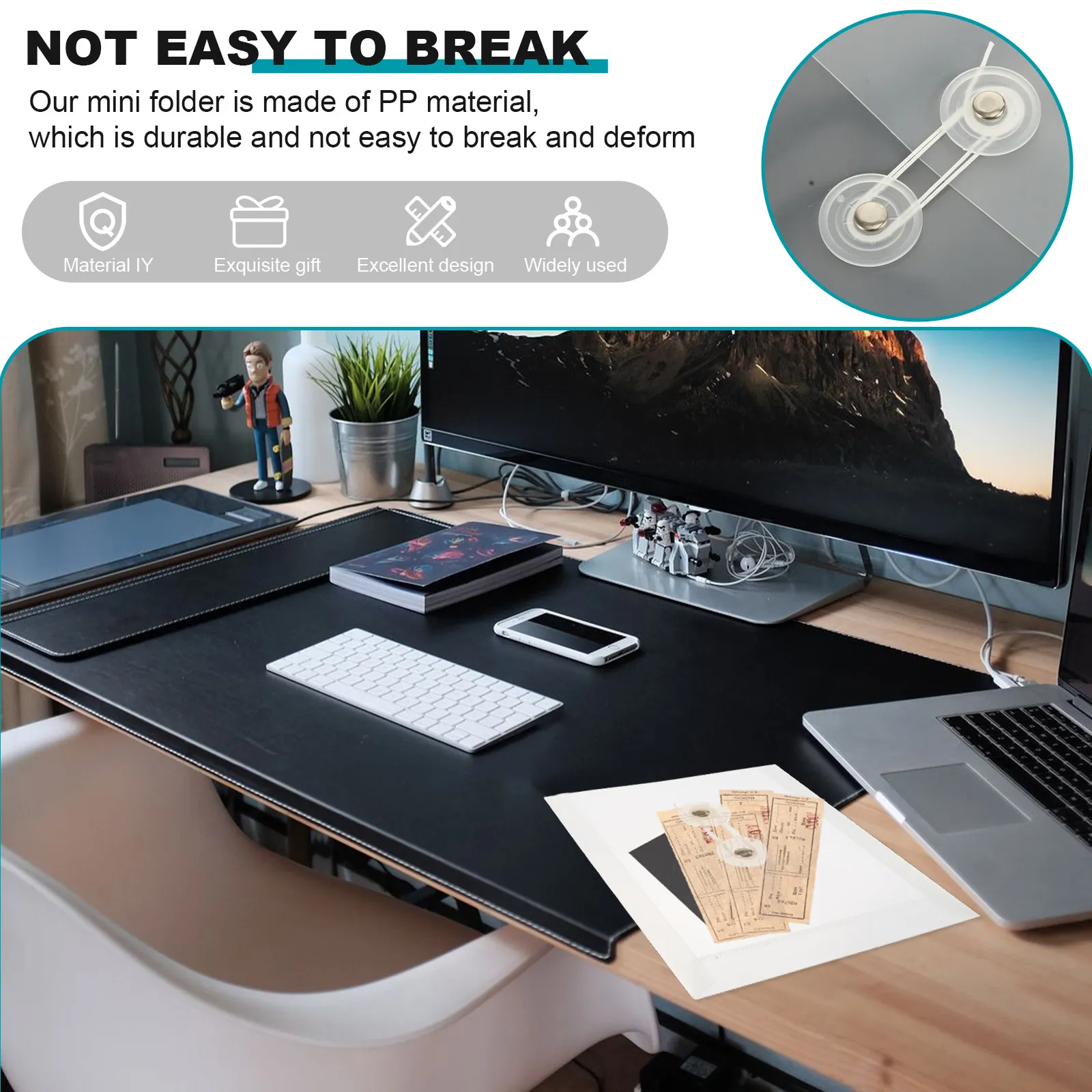 

10Pcs Portable File Organizers Waterproof Mini Document Folders for Home Office School Use Stationery Bag File Organizers