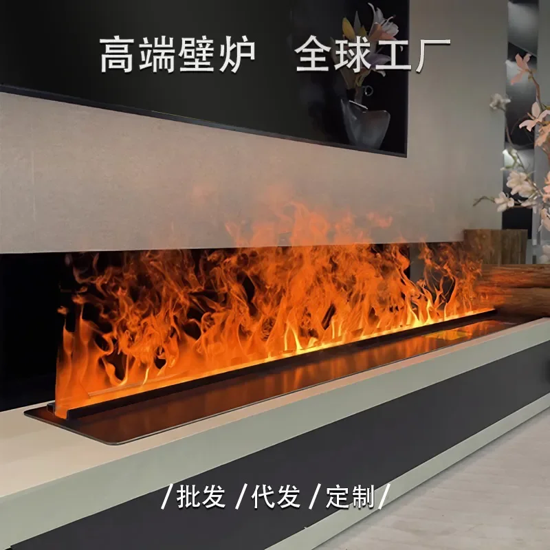 Custom 3d intelligent atomizing fireplace home decoration electronic steam humidifier simulation flame embedded fireplace
