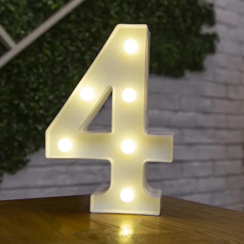 Alphabet Letter LED Nights Lights Number Lamp Decor Party Room Birthday Wall Wedding Home Decorations Personalised Ornaments - Image 27
