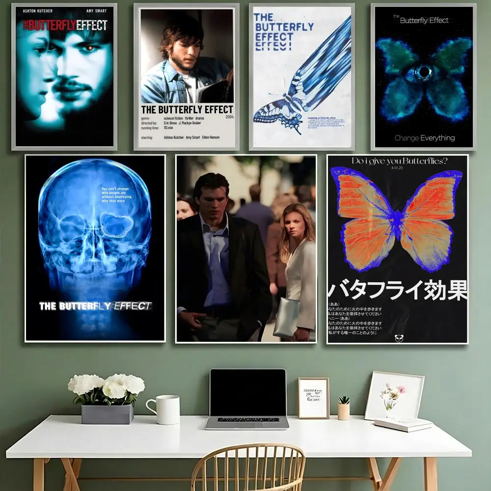 T-The Butterfly Effect SCI-FI THRILLER MOVIE Poster HD Waterproof High-Toughness Self-Adhesive Wall Decor Universal
