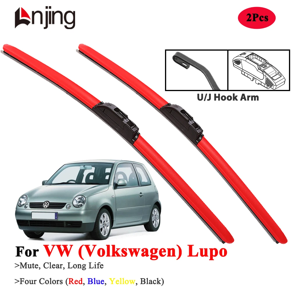 

LNJING Red Car Wiper Blades For VW Volkswagen Lupo 3L Sport FSi Gti 1998-2005