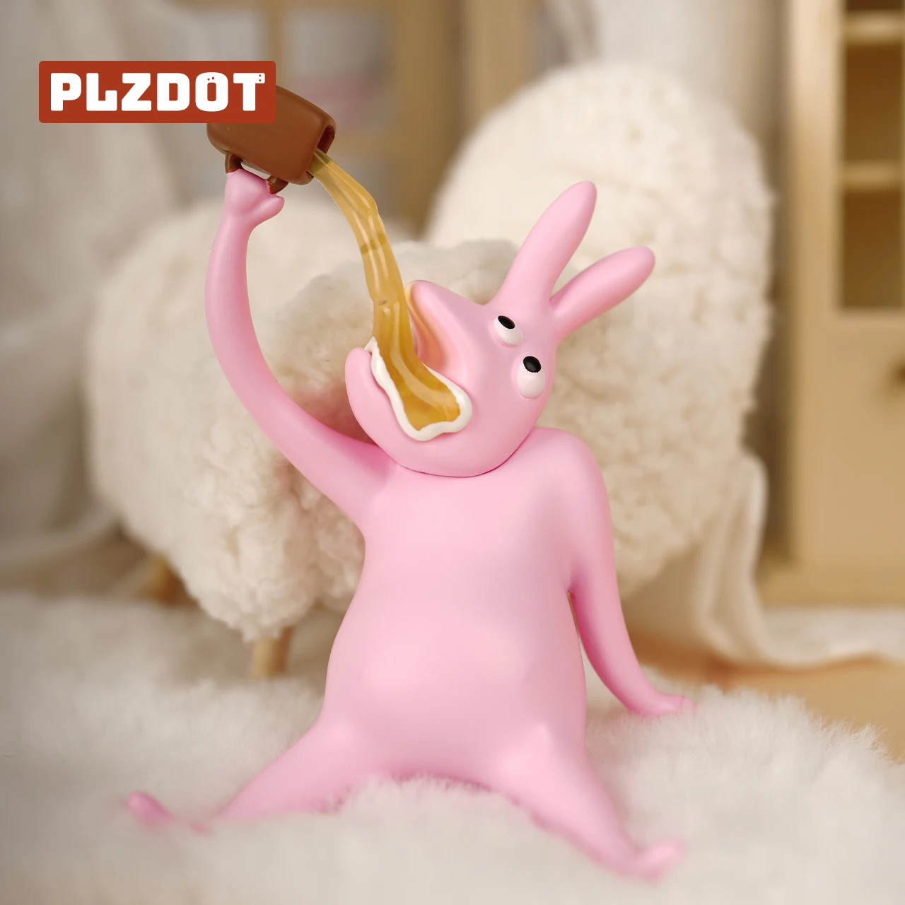 Różowy Królik Abstrakcyjna Seria Mini Blind Box Figurka Zabawka Śmieszny Prezent Dla Przyjaciół Nietypowe Królicze Zabawki Kolekcjonerskie Modny Blind Box