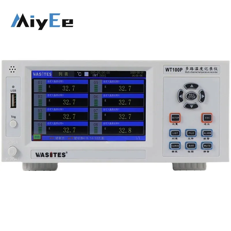 WASITES 8CH 8CH-64CH  Multi-Channel Temperature Recorder w/ 5