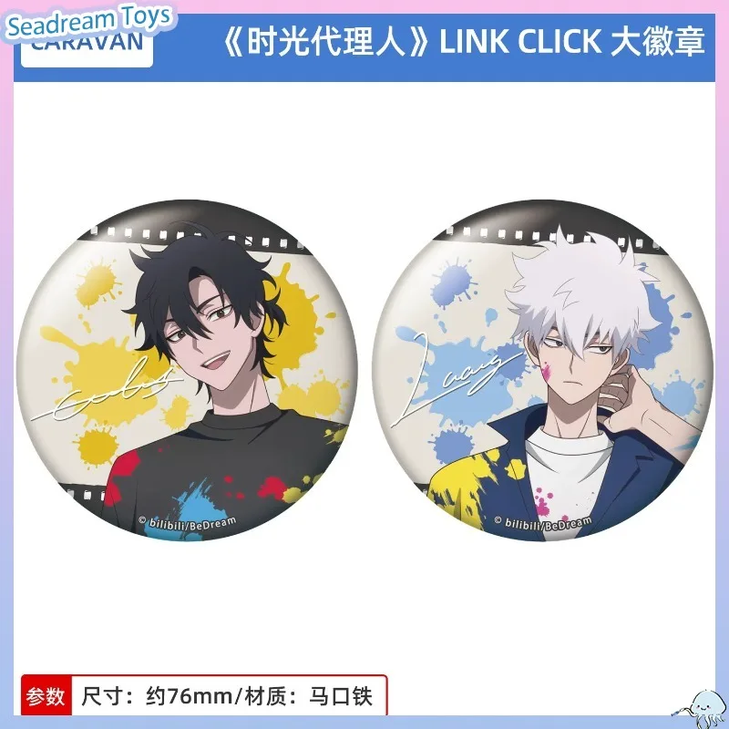 Genuine LINK CLICK Anime 76mm Large Metal Badge Pin Character Brooch Cheng Xiaoshi Lu Guang Anime Merch Souvenir Birthday Gift