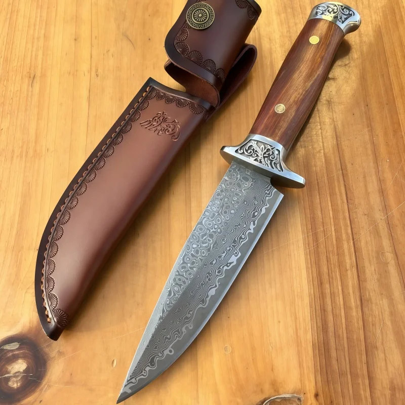 

Damascus Steel High Hardness Survival Knife Steel High Hardness Survival Knife Multi functional Home Camping Sharp Outdoor Knife