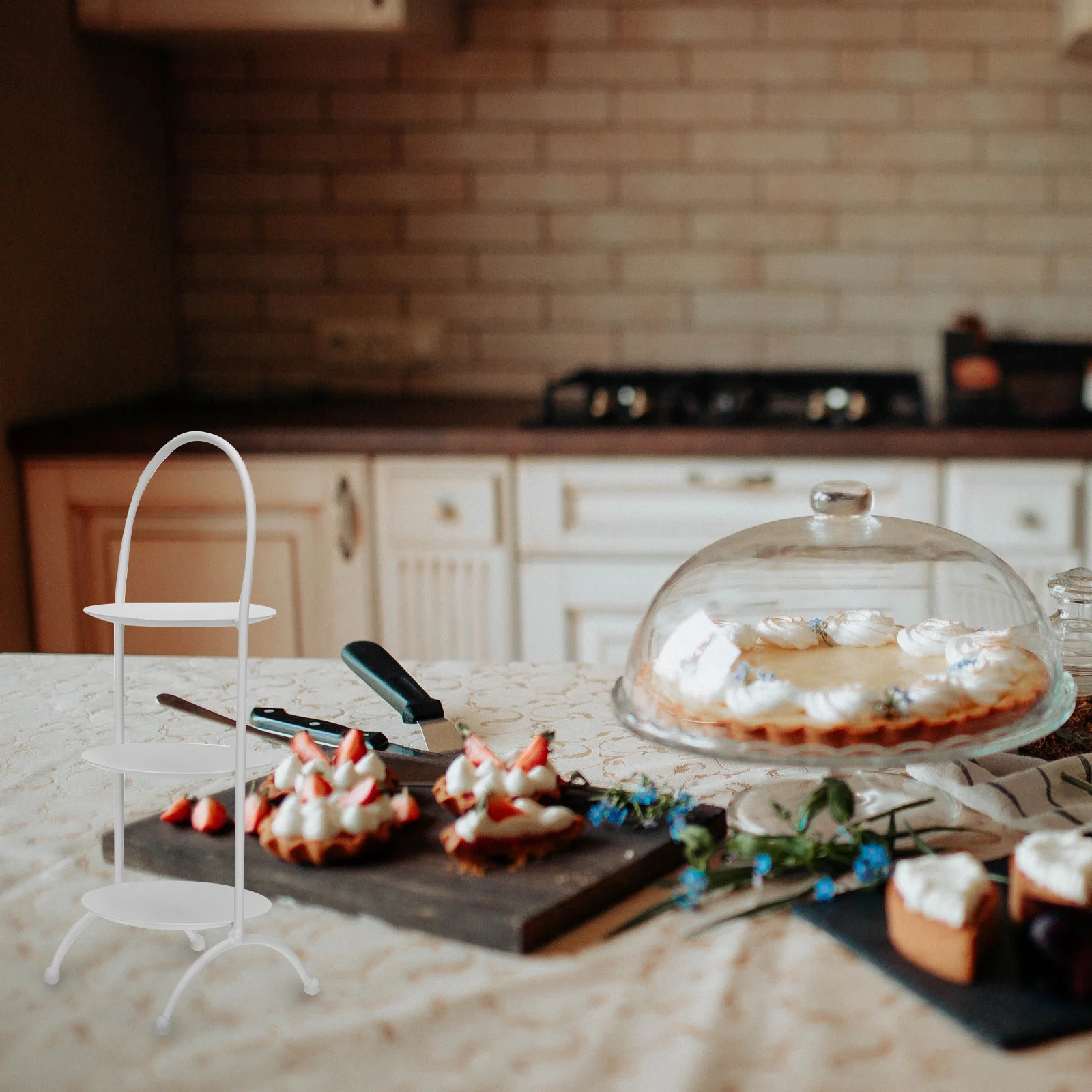 

1Pcs Iron Cake Display Stand Space Saving Wedding Party Dessert Rack Cupcake Holder Cake Dessert Display Holder