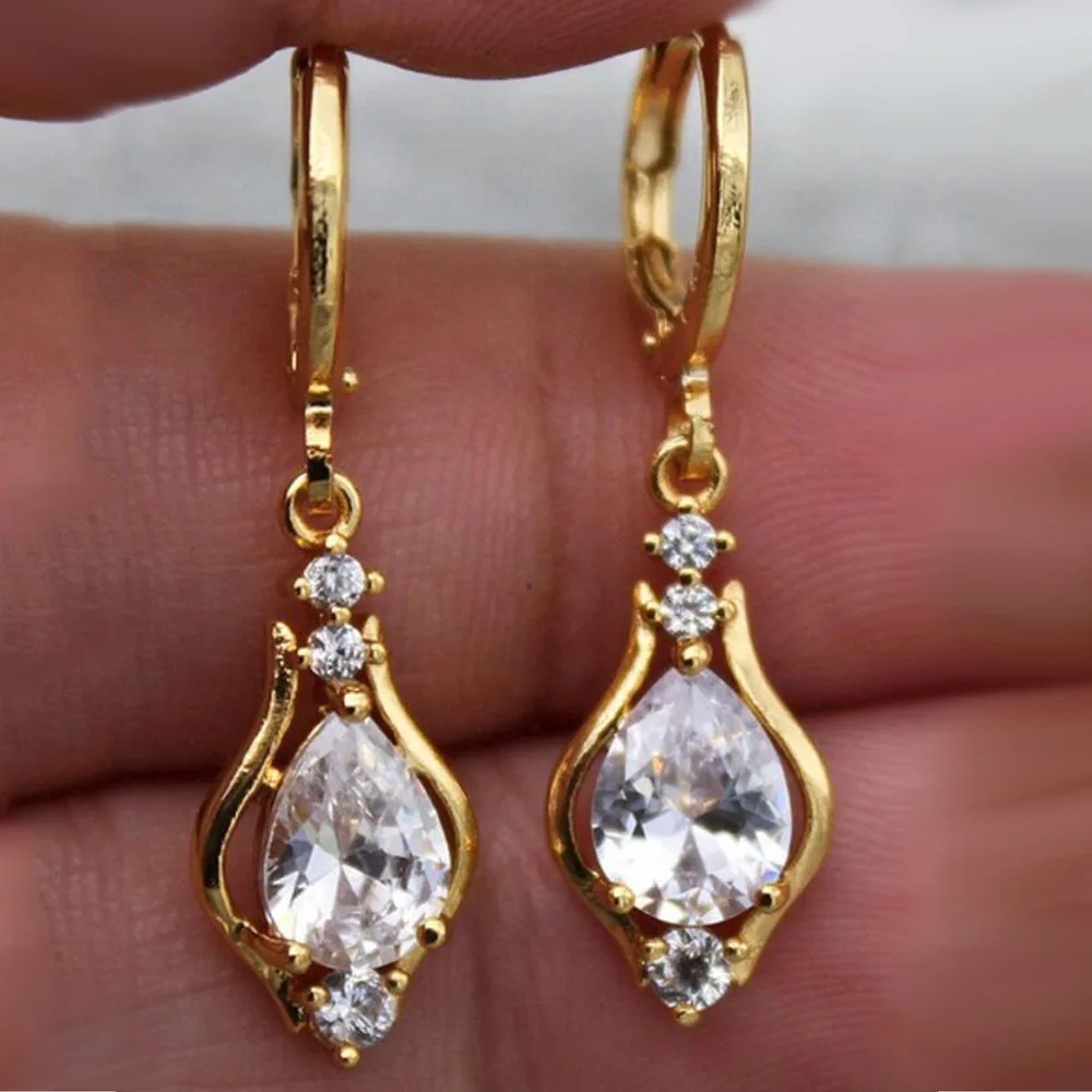 Stunning Multicolor Zircon Teardrop Earrings for Women - Fine Jewelry for Any Occasion