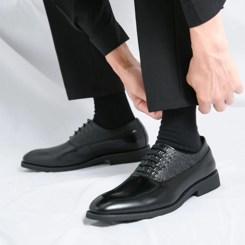 Sapatos de couro masculinos, preto, marrom, estilo minimalista e retrô, casamento, lazer, festa, diário, formal, sapatos adultos, 38-46, quente