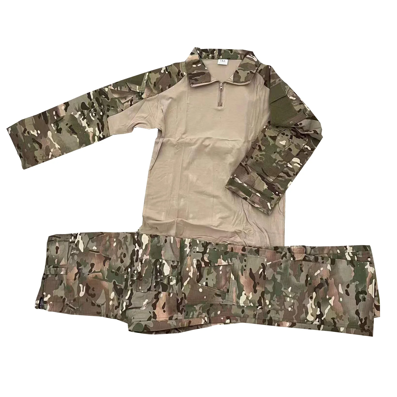 Tactical Kits Mens Outdoor Camo Suits Combat Uniform Hunting Pants Training Shirts Workwear Cargo Trousers Wear-resisting Sets