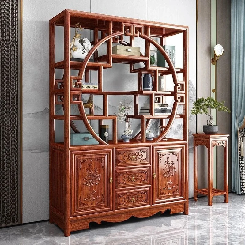 New Chinese Bogu frame, solid wood Chinese rosewood tea cabinet