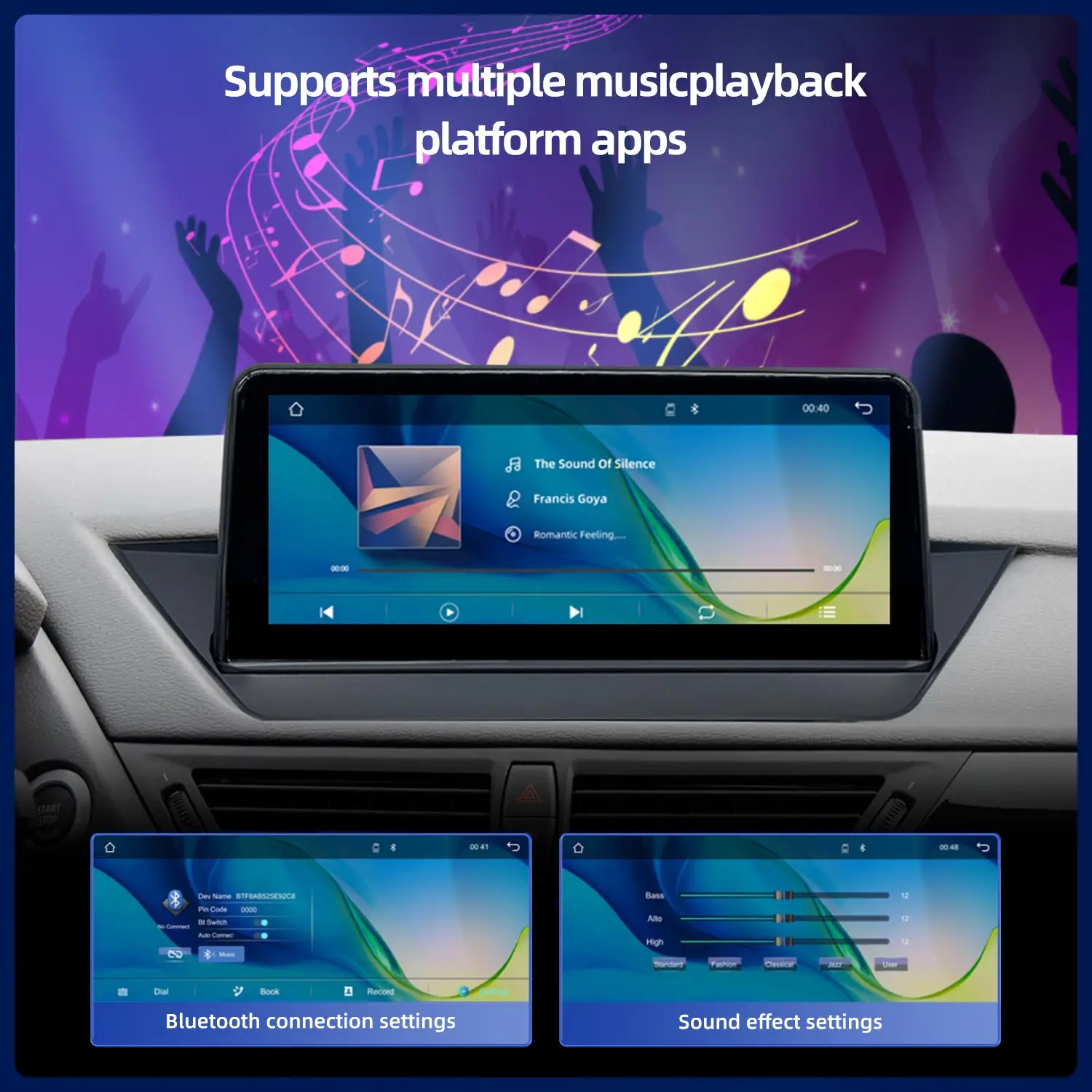 Upgrade HD Touch Screen CarPlay For BMW X1 E84 CIC Multimedia
