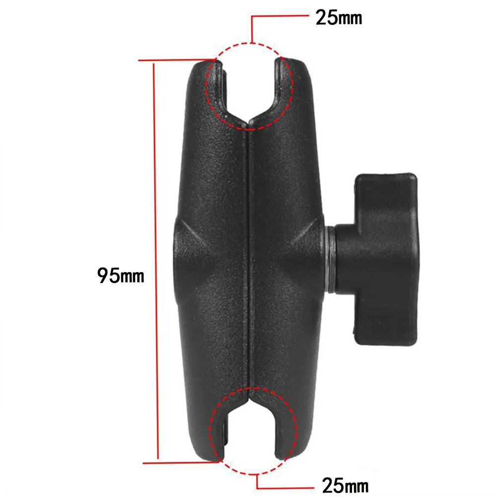 Podwójny uchwyt ramowy do mocowania RAM Mount na głowicę kulową 25 mm 1 cal, uchwyt na telefon - rower, motocykl, kamera sportowa, przedłużka ramy. — zdjęcie produktu 3