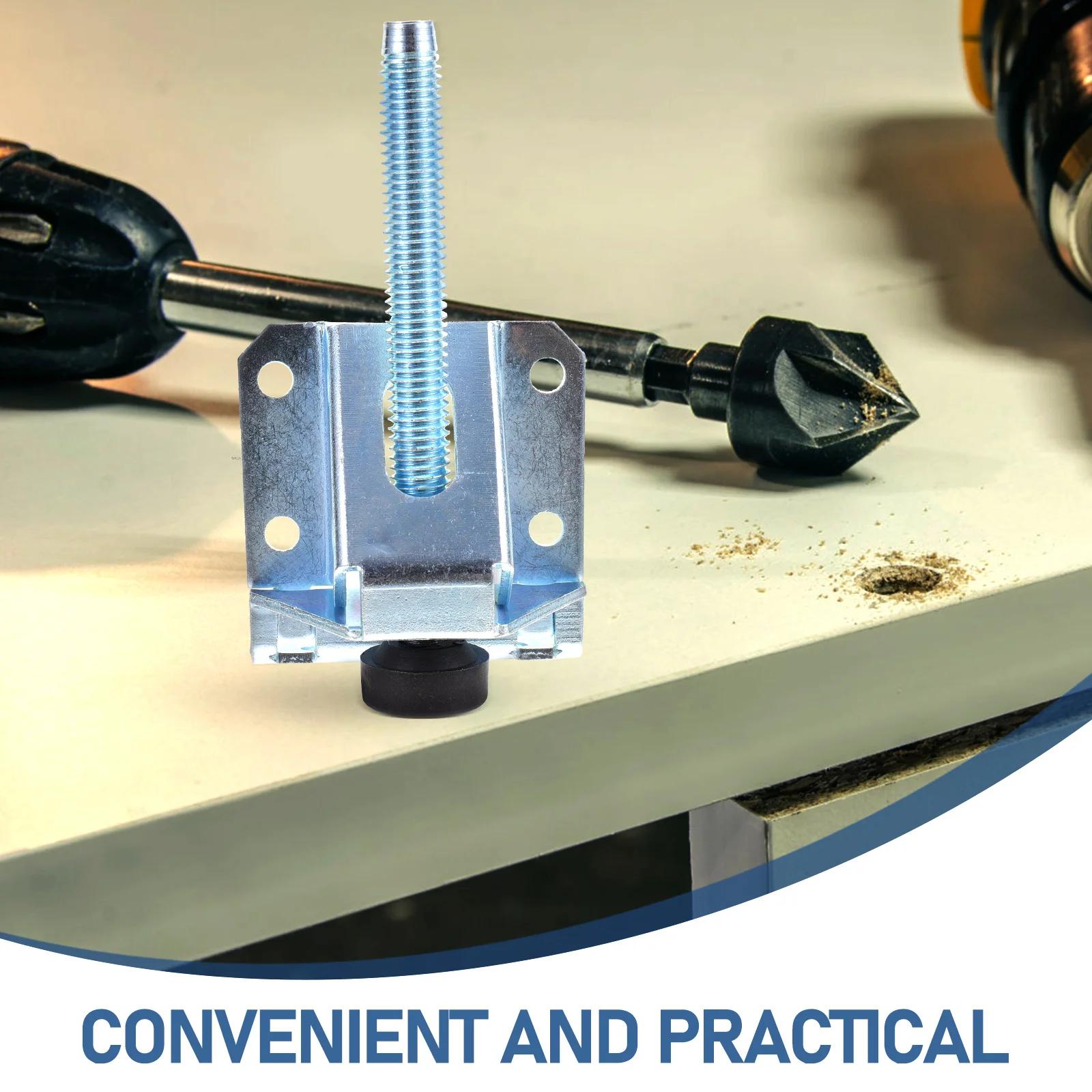 

4Pcs Adjustable Furniture Leveling Feet Heavy Duty Cold Rolled Steel Support for Tables Cabinets Workbenches Stable Furniture