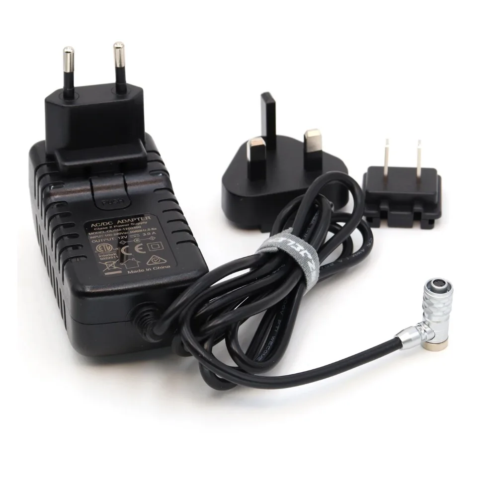 New 2 Pin Weipu Female Power Adapter Output 12V 3A for Blackmagic BMPCC 4K/6K Camera