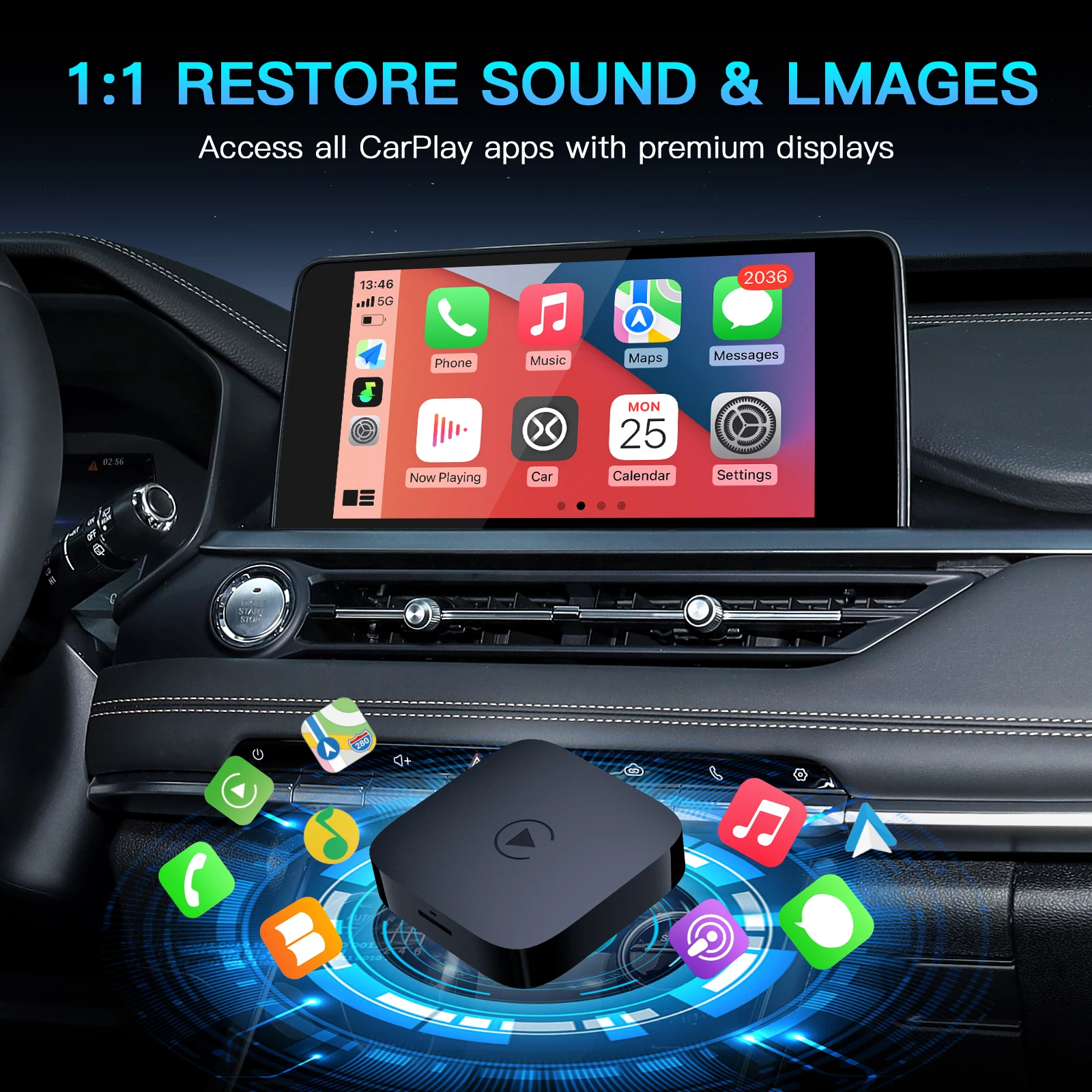 For Geely Tugella Monjaro GX3 Pro Emgrand Azkarra Atlas Pro Carbitlink Smartlink Phonelink to Wireless Carplay Android Auto