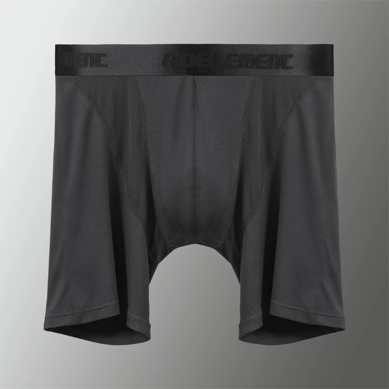 Men's Sports Underwear, Anti-Chafing Modal Professional Running Fitness Tight-Fitting Long-Leg Quick-Dry Extended Boxer Briefs
