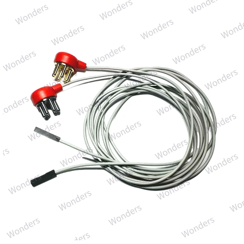 6/16-Claw AgCl Gold-Plated Copper Snap Electrodes with Button Cable Dupont Connector for EEG Brainwave Signal Acquisition