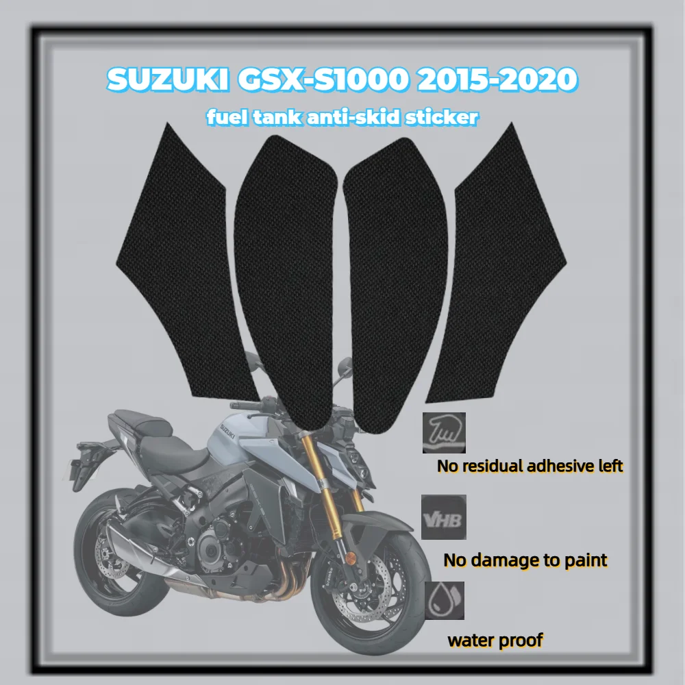 

For SUZUKI GSX-S1000 2015-2020 motorcycle stickers Self Adhesive Silicone Non-SlipTank Traction Grips Protector Sticker Pads