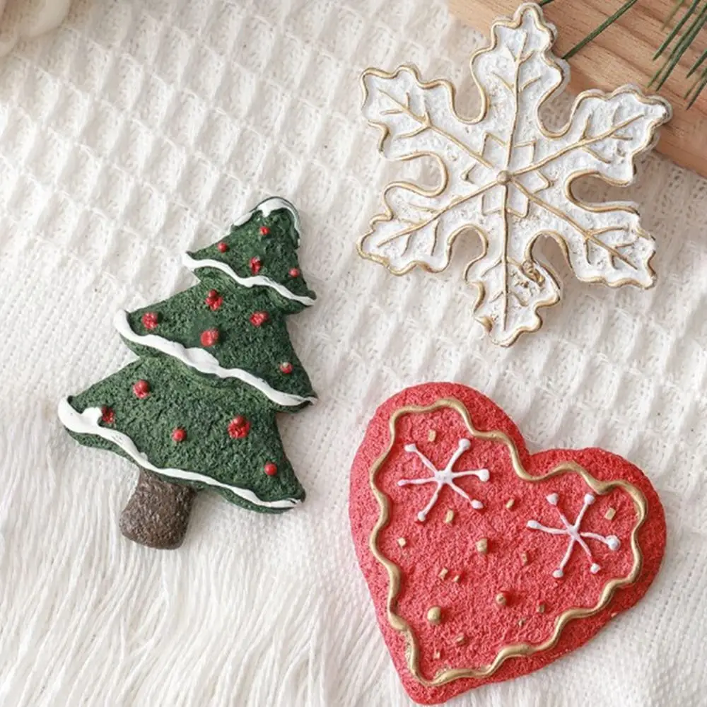 2 Pcs DIY Christmas Fridge Magnets Waterproof Painted Xmas Refrigerator Sticker Handmade Christmas Tree Ornaments Christma Gift