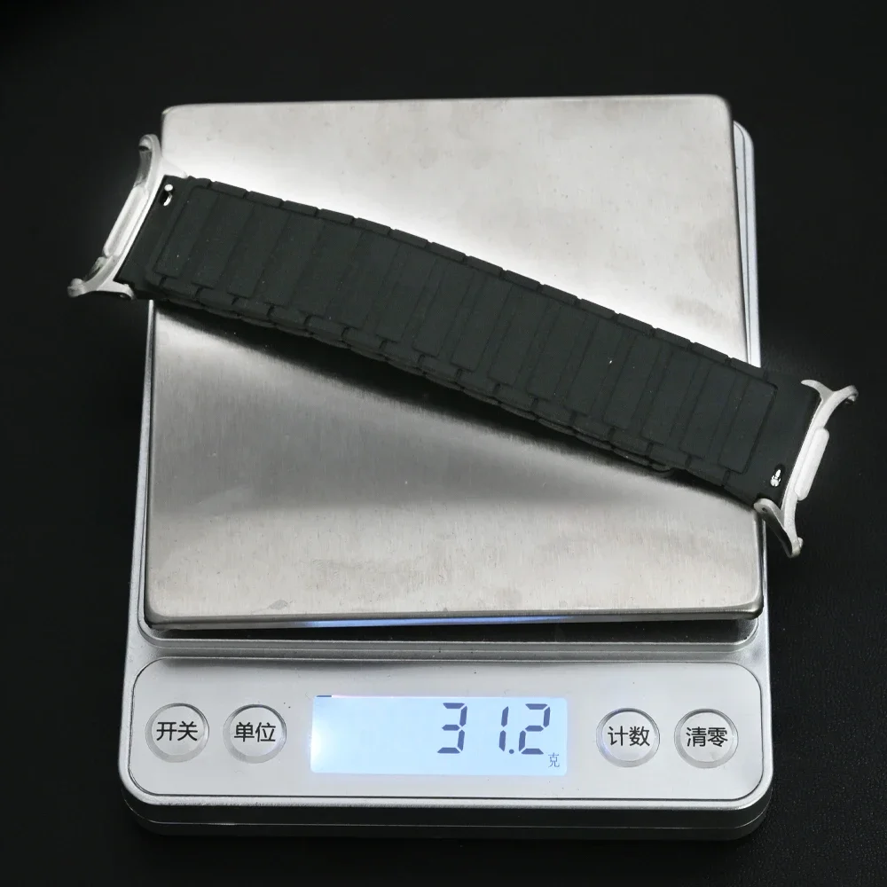 Correa de silicona para Samsung Galaxy Watch 7 Ultra, banda de 47MM con extremo curvo, sin huecos, para hombre