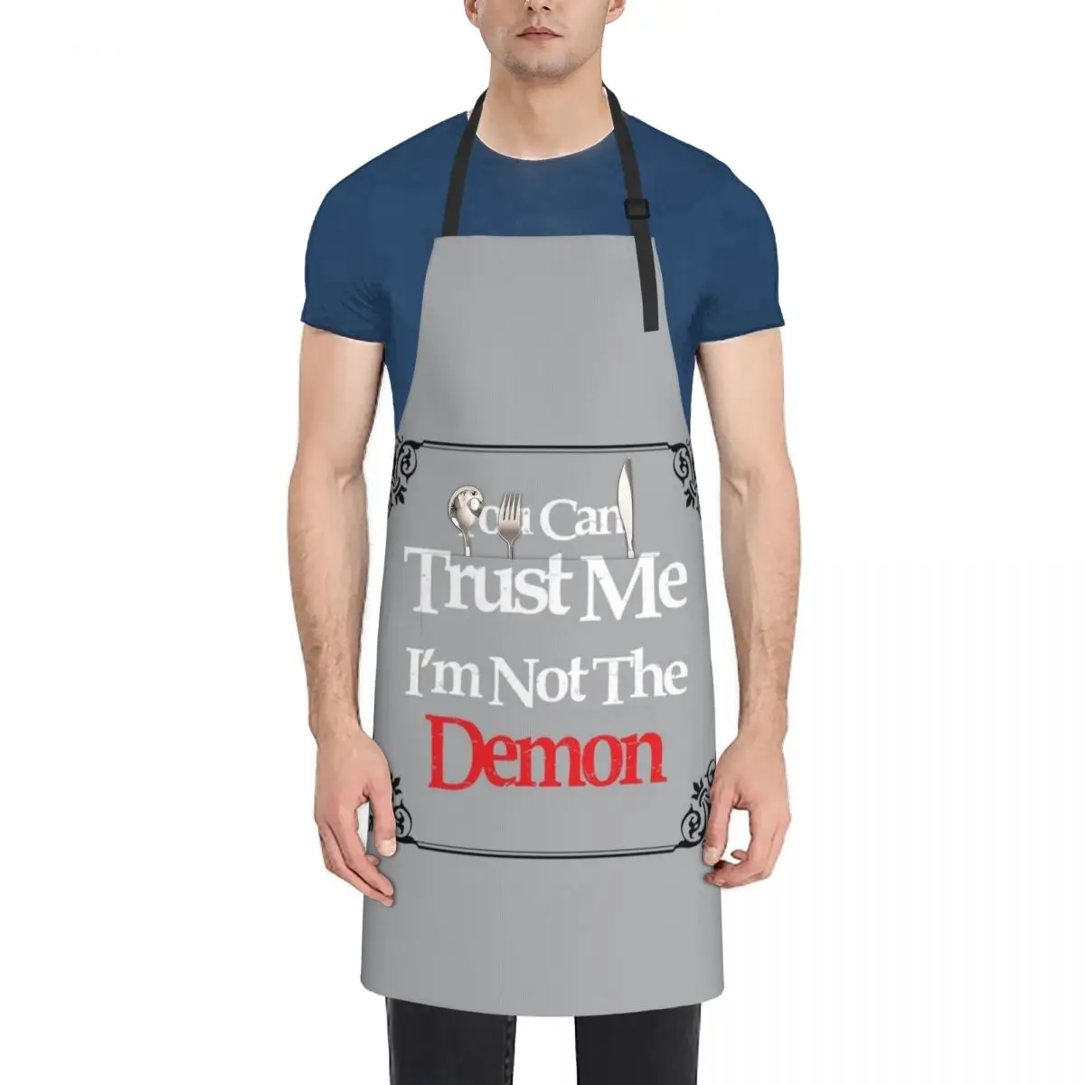 

You Can Trust Me - I'm Not the Demon - BotC Apron cookings for women Things For Kitchen for women with pocket Barista Apron